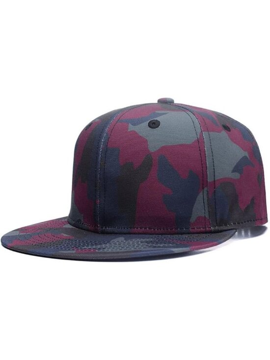 Unisex Army Camo Snapback Hat Hip Hop Style Colorful Adjustable Baseball Cap